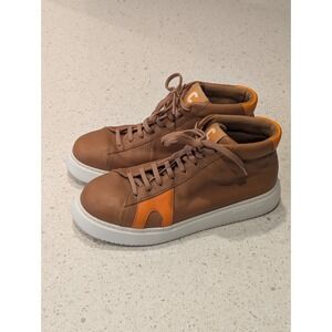 Camper Runner K21 Women's Sz EU 41 US 10 Brown Tan Leather High Top Casual Shoes